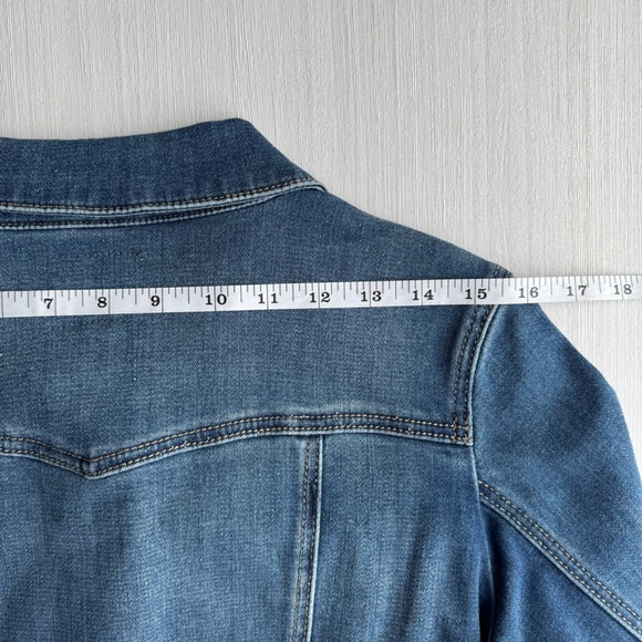 RUFF HEWN Stretch Jean Jacket M Medium Indigo Classic Denim Casual Comfort - Picture 9 of 15